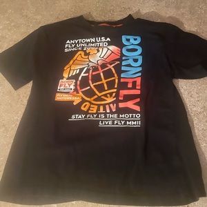 Boys shirts (8-10/10-12) black, red and white